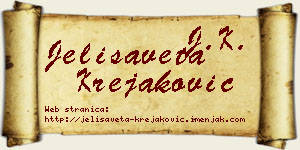 Jelisaveta Krejaković vizit kartica